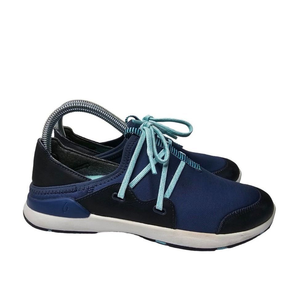 Olukai Miki Li Trench Blue Quick-dry Breathable Shoes Womens Size 7.5W